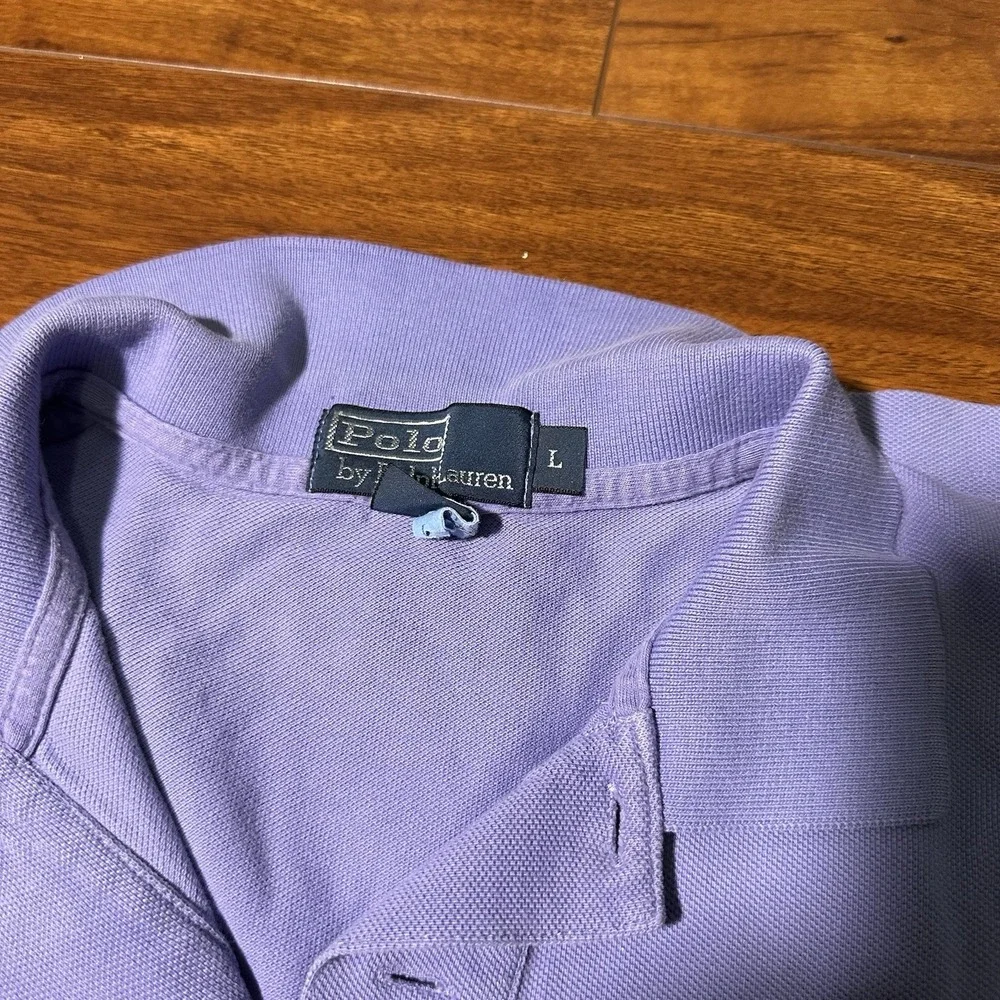 Polo by Ralph Lauren Men's Classic Cotton Purple Short-Sleeve Polo Shirt Size L